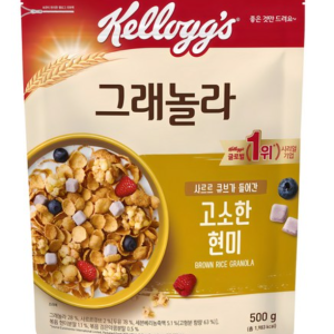 Kellogg’s Brown Rice Granola Sarur Cube Cereal, 500g, 1 Pack