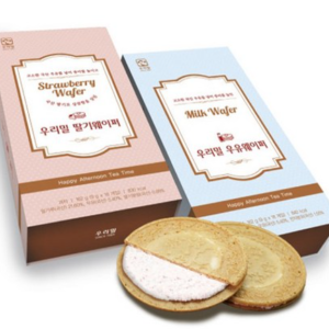 [Our Wheat] Strawberry Wafer 144g (8g x 18), 1 piece