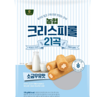 [Nonghyup] Domestic Grain 21 Grain Crispy Roll Salted Milk Flavor, 170g, 1 piece