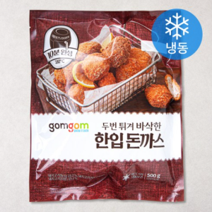 Double-fried crispy bite-sized pork cutlet (frozen), 500g, 1 piece