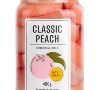 Classic Pink Peach Preserve, 490g, 1pc