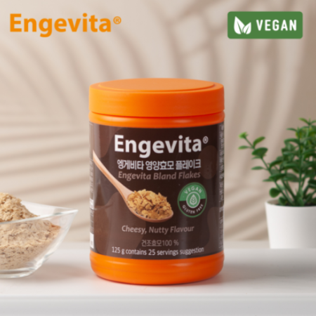 Nutritional Yeast Engevita Nutritional Yeast Vegetable Protein Biotin Vitamin B Vegan Gluten Free 125g, 125g, 1ea