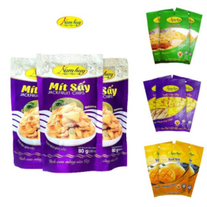 Vietnam Dried Fruit Chips Dried Fruit Chips Jackfruit Chips Mixed Fruit Chips 1+1, 80g, 2ea