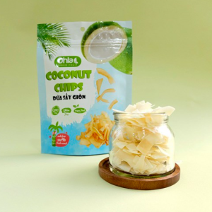 Vietnam Coconut Chips Ohla Vegan Coconut Chips 50g Gluten Free Non GMO, 50g, 5 pcs