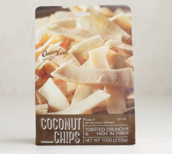 Queen Food Vietnam Premium Coconut Chips 100g, 100g, 4pcs