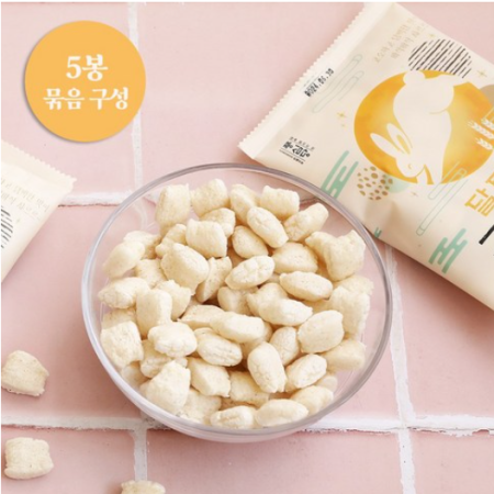 Poongsimdang Rice Crackers Daltokki's Cloud Puffed Rice Cakes, 15g, 5ea