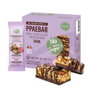 [Unsweetened 0g sugar] Peba Real Chocolate Protein Bar Dark 1 box 9 pieces, 360g, 1 box