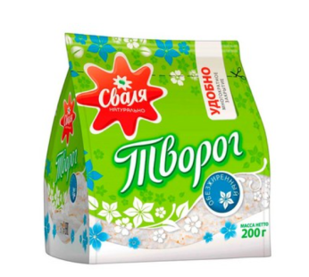 SVALYA Cottage Cheese Fat Free Fat 0% 200g, 200g, 1pc