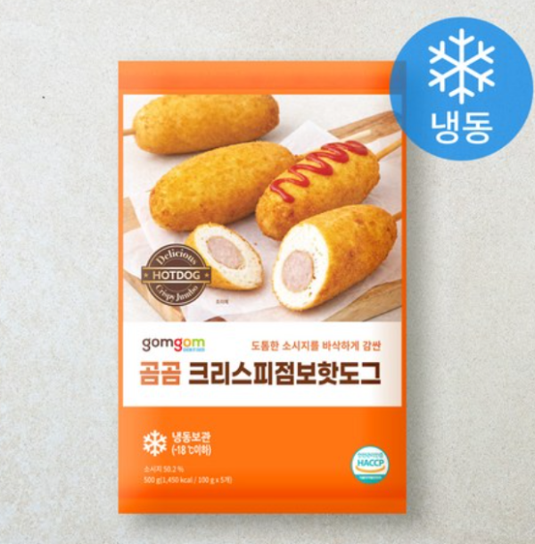 Gomgom Crispy Jumbo Hotdog, 500g, 1pc