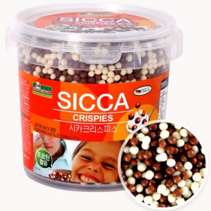 Cica Crispy Milk White Chocolate Large Capacity Choco Ball Choco Loops, 430g, 1 piece