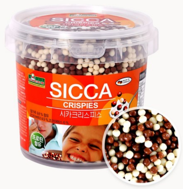 Cica Crispy Milk White Chocolate Large Capacity Choco Ball Choco Loops, 430g, 1 piece