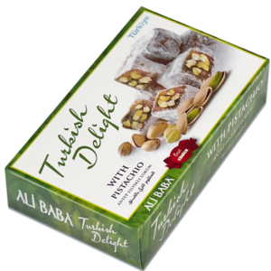 Alibaba Turkish Delight Pistachio Lokum, 225g, 1pc