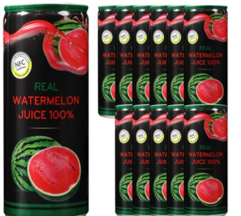 Real Watermelon Juice 100%, 250ml, 12 pcs