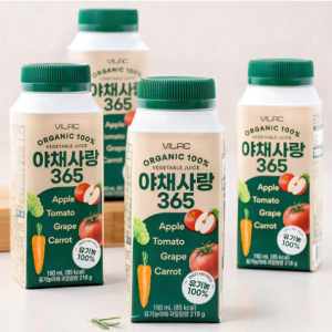 Birak Organic Processed Food Certified Vegetable Love 365 Juice, 190ml, 4ea