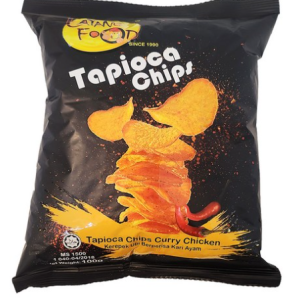 LAYANGFOOD Tapioca Chips Curry Chicken BBQ Flavor Snack, 100g, 1pc