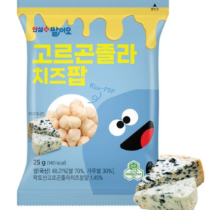 [Cheongwon Life Agricultural Cooperative] Rice crackers made with 100% domestic rice baked in a craze, rice and gorgonzola cheese pop set, gluten-free