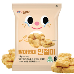 [Cheongwon Life Agricultural Cooperative] Rice crackers made with 100% domestic rice baked in a hot wind, sprouted brown rice, and Injeolmi set, gluten-free