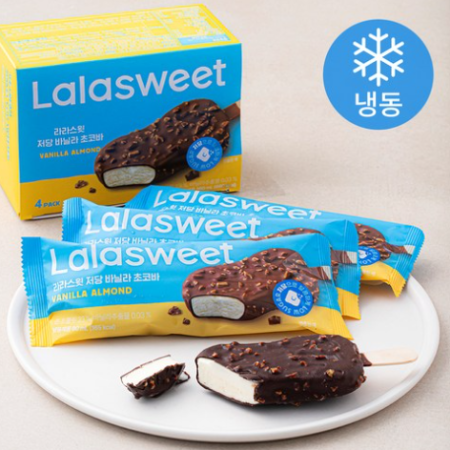 Larasweet Low Sugar Vanilla Chocolate Bar 4p (Frozen), 360ml, 1ea