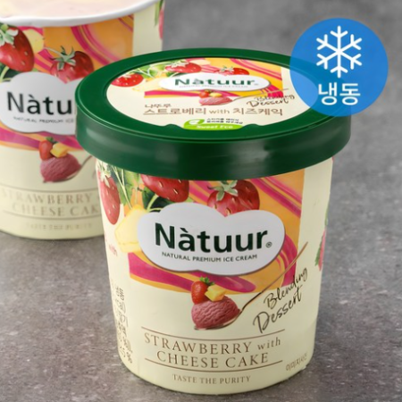 Natto Strawberry with Cheesecake Ice Cream (Frozen), 474ml, 1 piece