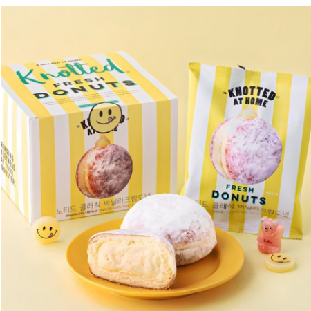 Noted Classic Vanilla Cream Donuts 3 Pieces, 300g, 1 Box