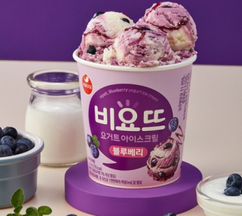 Seoul Milk Biyot Yogurt Ice Cream Large Chocolate Ball Blueberry Flavor Strawberry Flavor