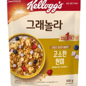 Kellogg’s Brown Rice Granola Sarur Cube Cereal, 500g, 1 Pack