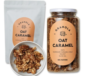 Big Nature Oat Caramel Granola Bottle 320g + Refill 200g 1 Set