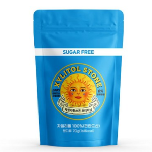 Xylitol Stone 100% Finnish Xylitol Candy Candy 70g Zipper Bag Sugar 0% Sugar Free, Original 70g…, 70g, 1 piece