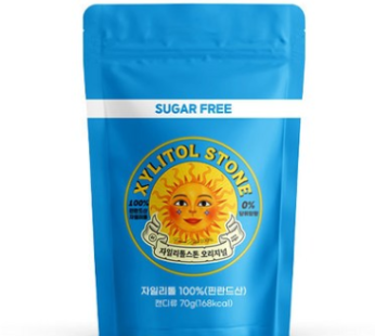 Xylitol Stone 100% Finnish Xylitol Candy Candy 70g Zipper Bag Sugar 0% Sugar Free, Original 70g…, 70g, 1 piece