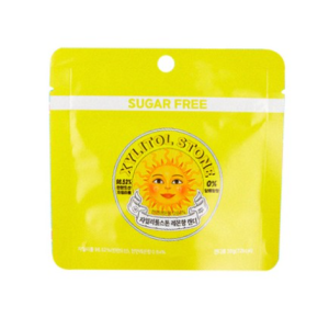 Xylitol Stone Mini Zipper Bag Lemon 30g, 30g, 1ea