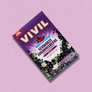 VIVIL Vivilcandy Blackcurrant 43g 1 Box German Sugar-Free Candy