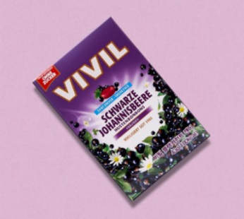 VIVIL Vivilcandy Blackcurrant 43g 1 Box German Sugar-Free Candy