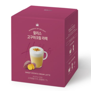 [Hollys] Sweet Potato Cream Latte 20T, 18g, 20 pieces, 1 piece