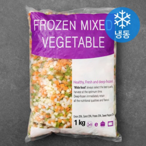 Mixed Vegetables 4 Kinds (Frozen), 1kg, 1 Pack