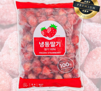 1kg (100 pieces) of high-sugar, additive-free, 100% frozen strawberries, 1kg, 1 piece