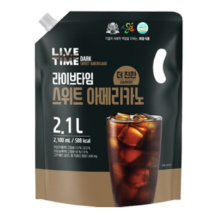 [Tae Woong Food Headquarters] Live Time The Jinhan Sweet Americano, 2.1L, 1 unit