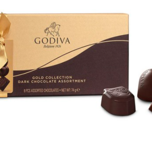 Godiva Gold Collection Dark Chocolate Assortment 8 Pieces