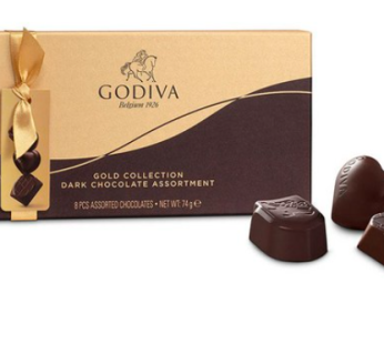 Godiva Gold Collection Dark Chocolate Assortment 8 Pieces