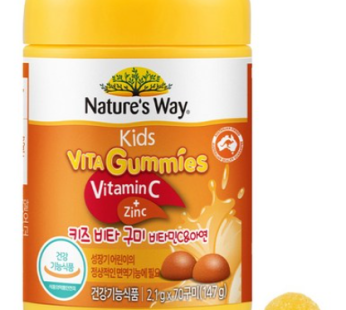 Nature’s Way Kids Vita Gummies Vitamin C & Zinc, 70 Tablets, 1 Count