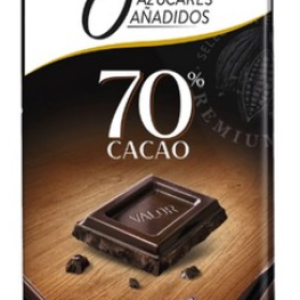 Valor Sugar Free Dark Chocolate 70% 100g