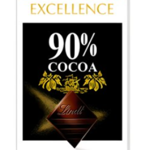 Lindt Excellence Dark 90% Chocolate, 100g, 1pc