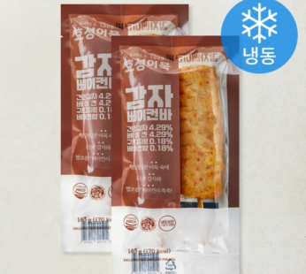 Hyosung Fish Cake Potato Bacon Bar (Frozen), 140g, 2 pieces