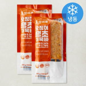 Hyosung Fish Cake Squid Ddangcho Fish Cake Bar (Frozen), 160g, 2 pieces