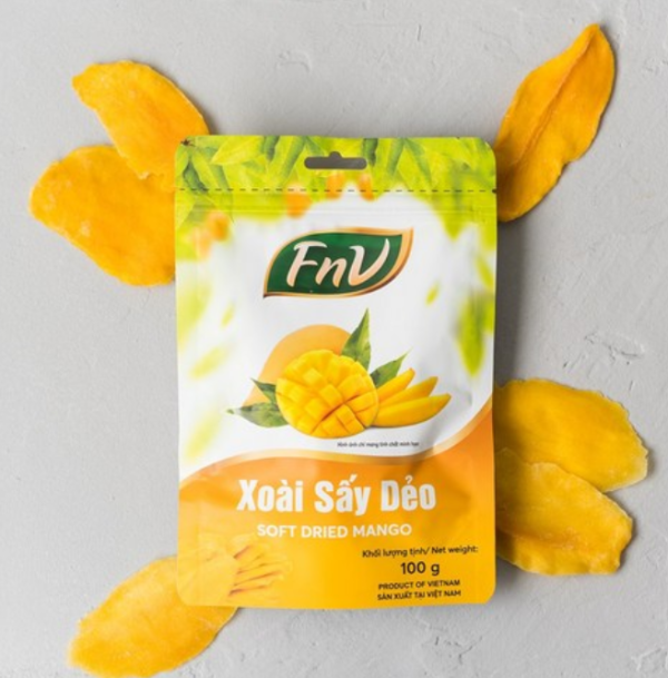 Sweet and Sour Vietnam FNV Sliced ​​Dried Mango Dried Mango, 100g, 1pc