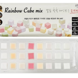 Calcium Cube Cheese Rainbow Mix, 80g, 3ea