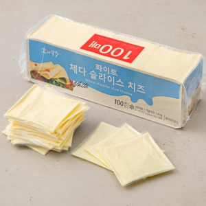 Sowanamu White Cheddar Slice Cheese 100 Pieces, 1.8kg, 1 Piece