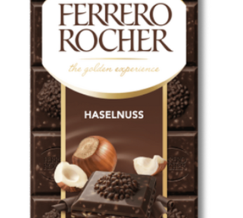 Ferrero Rocher Hazelnut Dark Chocolate, 90g, 1 piece