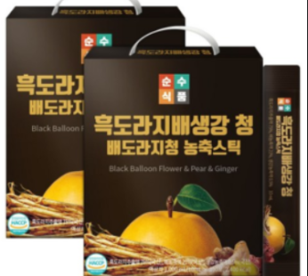 Pure Food Black Doraji Pear Ginger Green Sticks, 10ml, 200ea