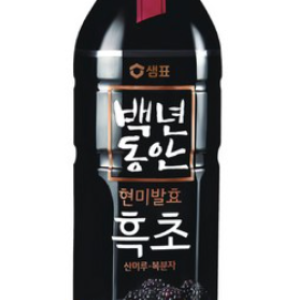 Samyang Baeknyeonnyeon Sanmeoru Bokbunja Brown Rice Fermented Black Vinegar, 900ml, 1ea