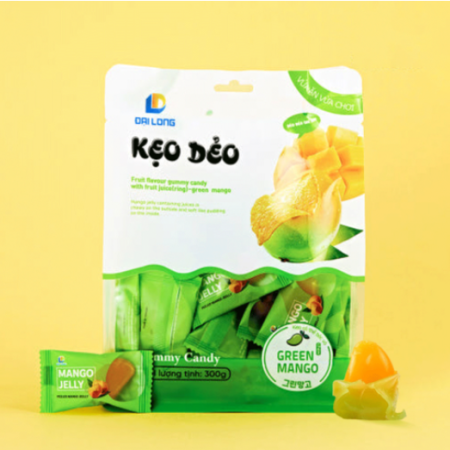 Vietnam Dai Long Keo Deo Green Mango Jelly 300g (Sour), 300g, 1pc